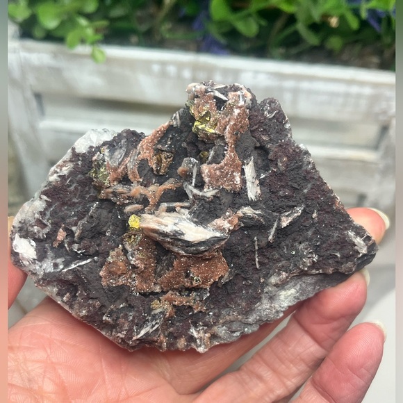 Chalcopyrite on Barite Specimen - Picture 3 of 6